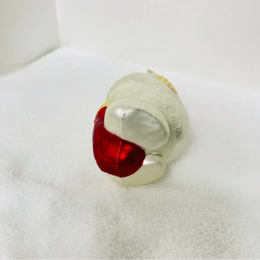 Department 56 Vintage Festive Snowman Holding a Red Stocking Christmas Ornament